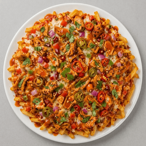 Spicy Chicken Pizza Fries 