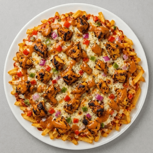 Chicken Tikka Bhoona Pizza Fries 